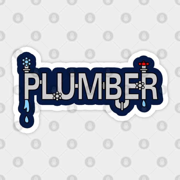 Plumber Pipes Sticker by Barthol Graphics